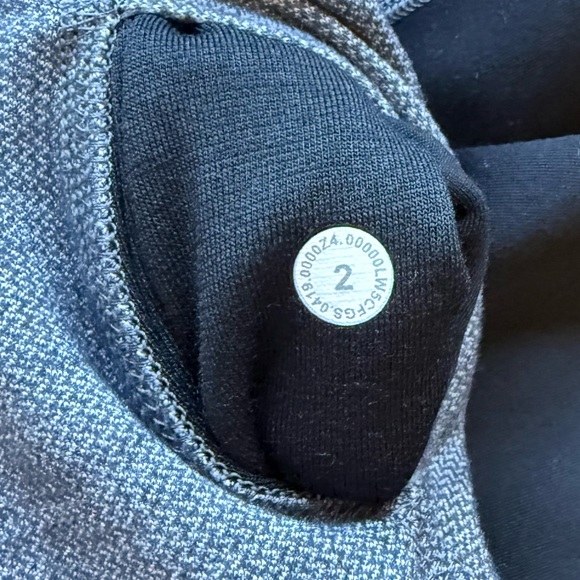 Lululemon Align Pant Il Mini Heathered Herringbone Heathered Black White/Black - Picture 10 of 13